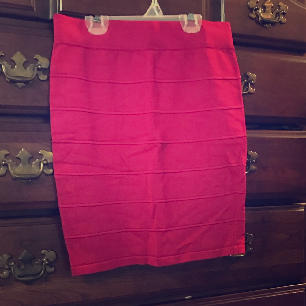 Magenta Bodycon Skirt